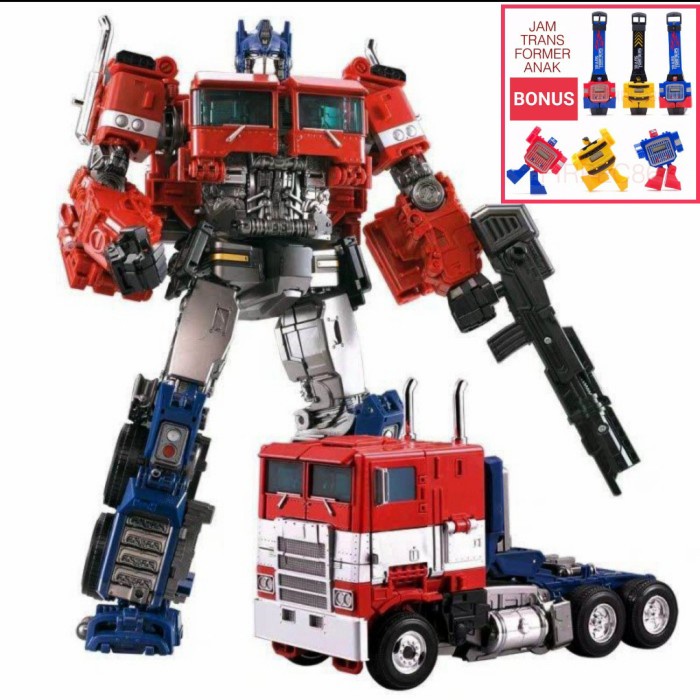 ✅⭐TRENDING MAINAN Robot Transformers Optimus Prime Commander - Merah