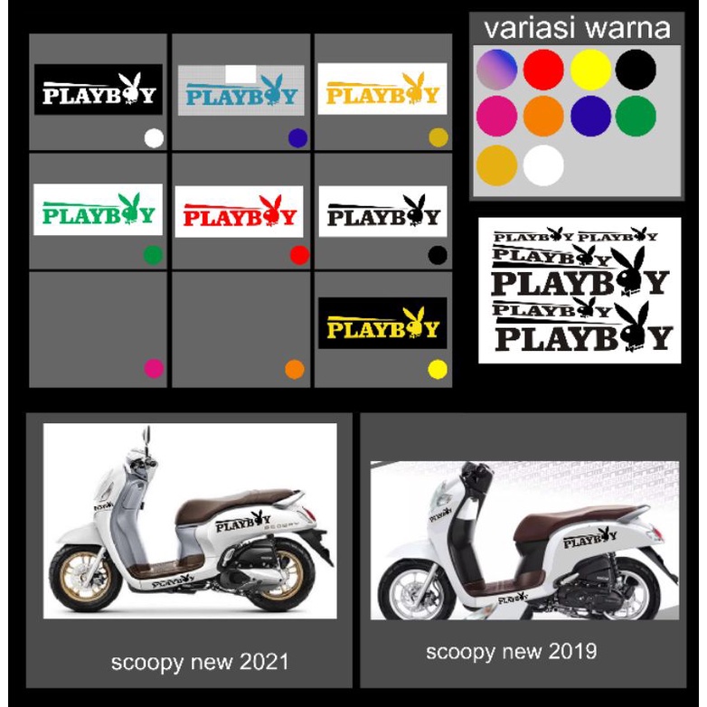 sticker cutting scoopy playboy 2022