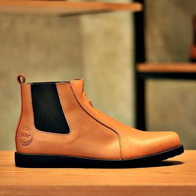 ELAGOS TAN - BRADLEYS | Sepatu Chealsea Boots Pria Kulit Asli Premium Casual Formal Biker Cowok