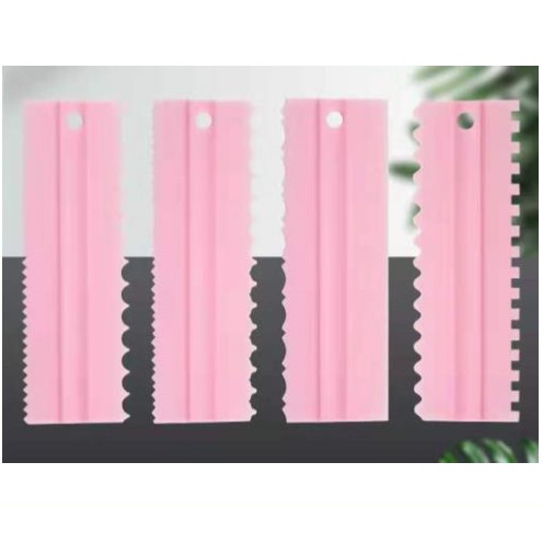 SCRAPPER COMB 4PCS / PLASTIC SCRAPPER 4PCS / SCRAPPER DECORATING 4PCS