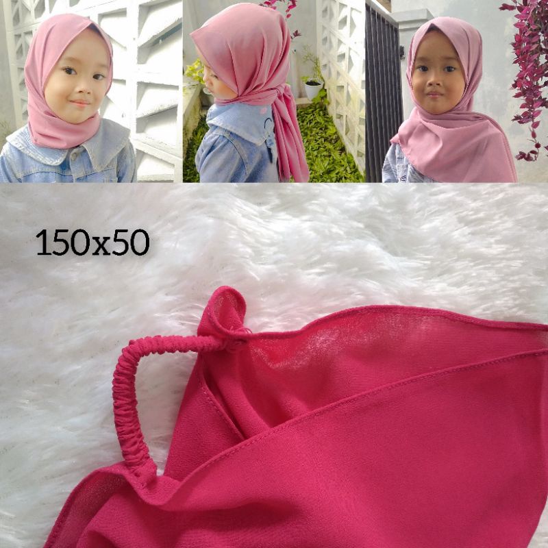 pashmina instan anak karet jilbab anak pasmina instan kerudung pashmina