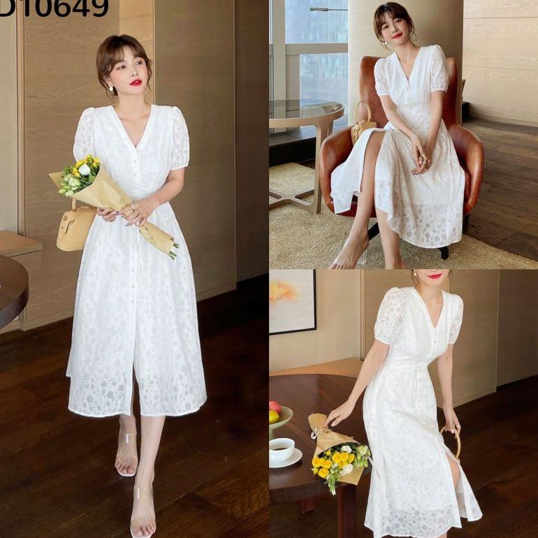 Baju Dress Pesta Lebaran Hari Raya Dinner Kondangan Prewedding Bridesmaid Lace Embro Embroi Brukat B