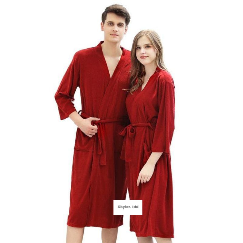 Kimono Handuk Baju Couple Pengantin Pasangan Jubah Mandi Bathrobe