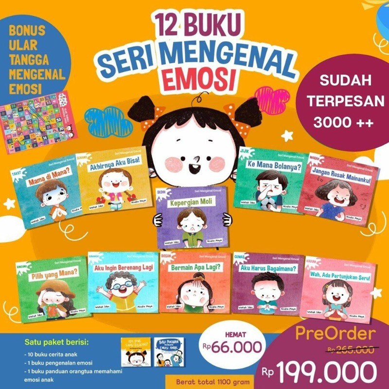 12 buku seri mengenal emosi