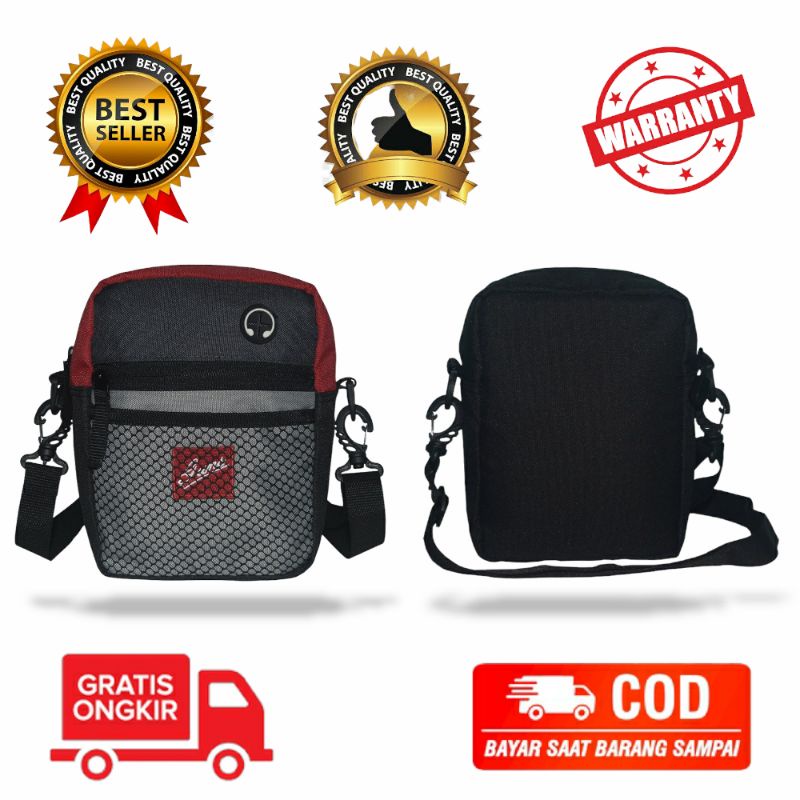 GNS - Tas Selempang Pria , Tas HP , Tas Distro GNS , Tas Sling Bag , Tas Mini , Pocket Keren Terbaru