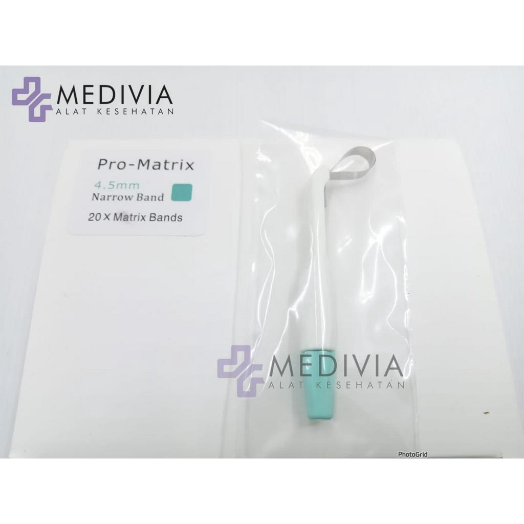 Dental pro-matrix curve / pro matrix promatrix contoured matriks band metal logam gigi universal