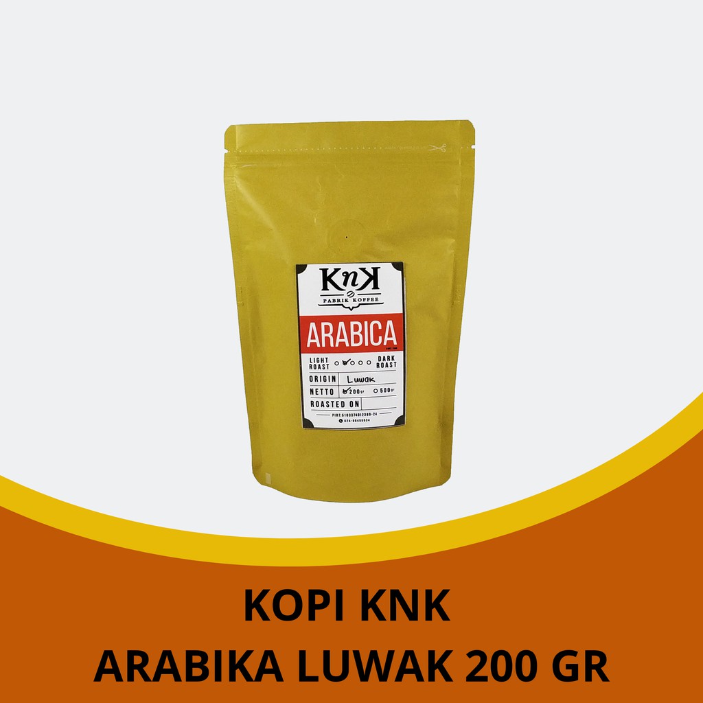 

KOPI ARABIKA LUWAK 200 GRAM - BIJI KOPI KNK SEMARANG - KOPI ARABIKA