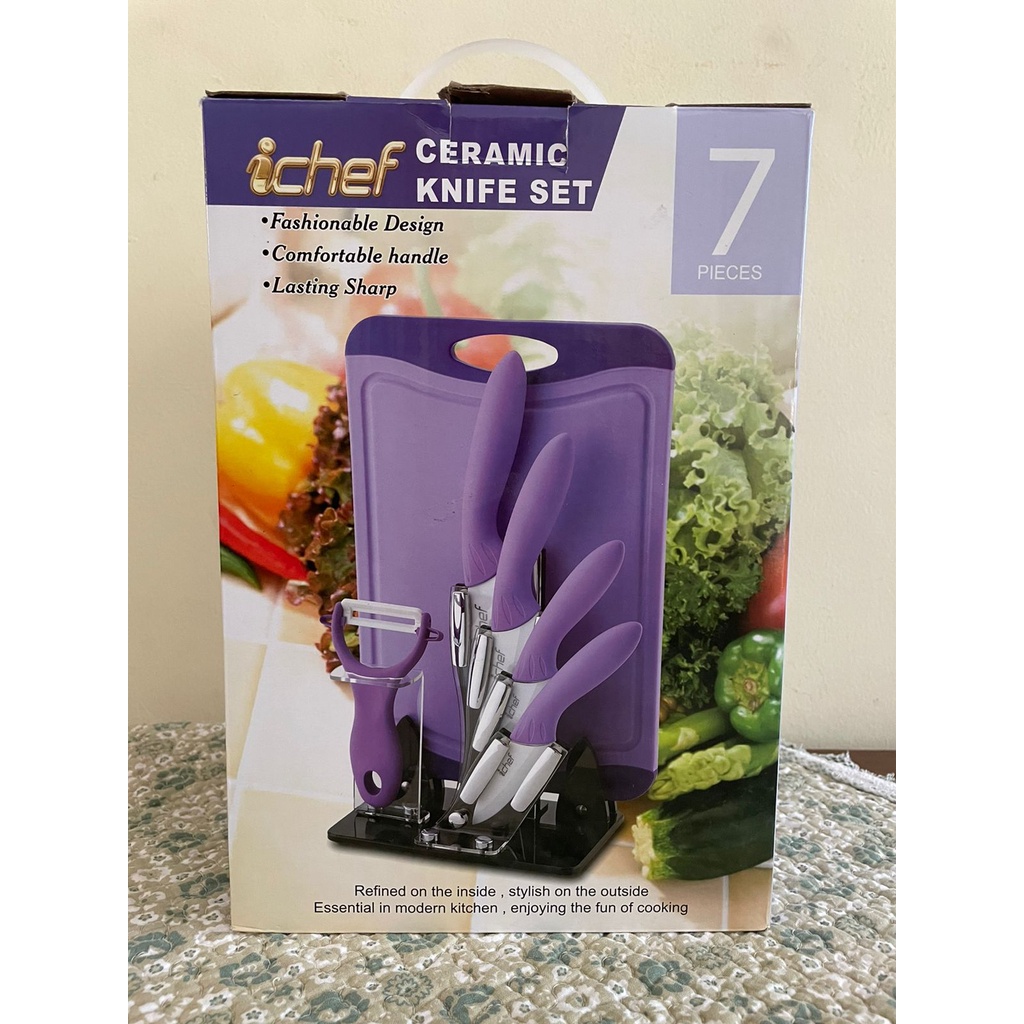 PISAU DAPUR ICHEF KNIFE CERAMIC SET 7