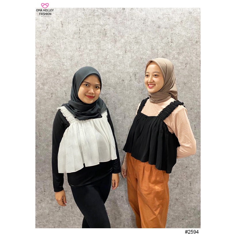 (COD) OH Fashion Clafita Blouse Crop Ruffles #2594