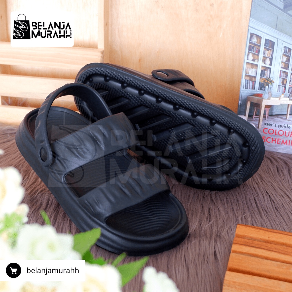 Sandal Slip-on / Slop Eva Wanita / Sandal jelly Wanita Soft Slipper Anti Slip Elastic Empuk dan Anti Air