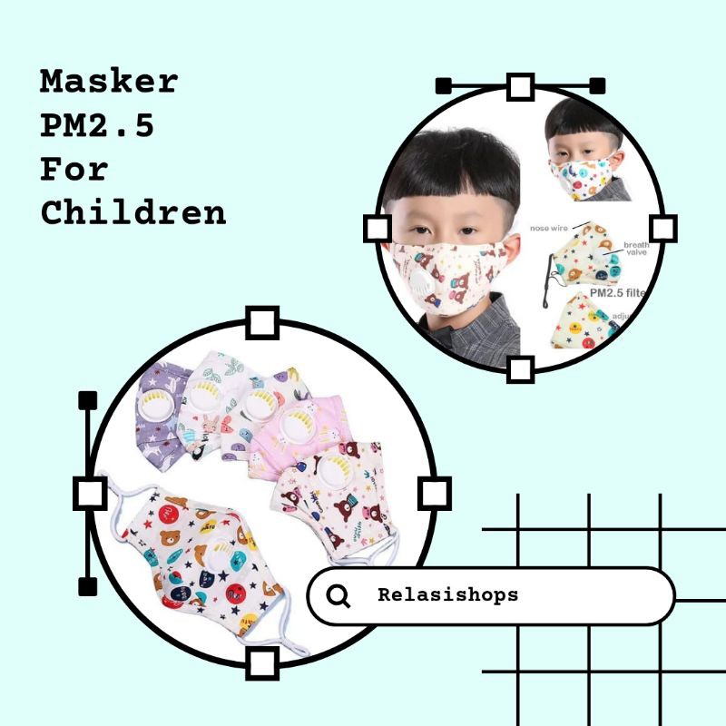 Masker Mulut Anak Filter PM2.5 Bahan Katun
