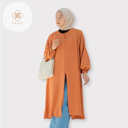 Grace - Alana Tunik VT860 Atasan Tunik Rayon Crinkle Tunik Wanita Muslim