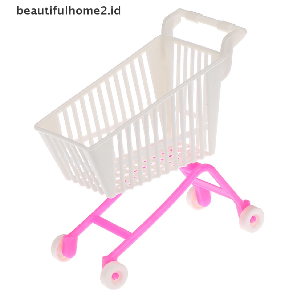 (Beautifulhome2.Id) 1pc Mainan Miniatur Trolley Belanja Untuk Aksesoris Rumah Boneka