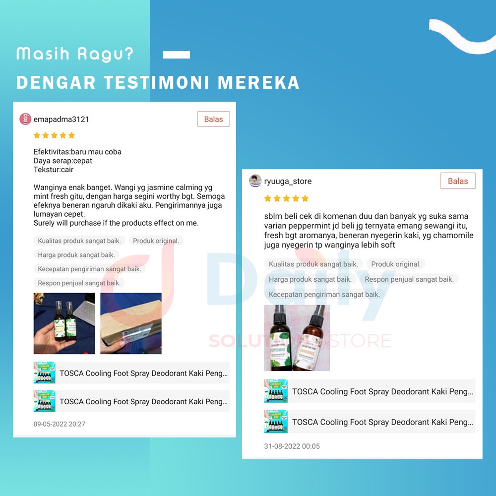 Foot Spray Tosca Penghilang Bau Kaki Semprotan Kaki Deodoran Kaki