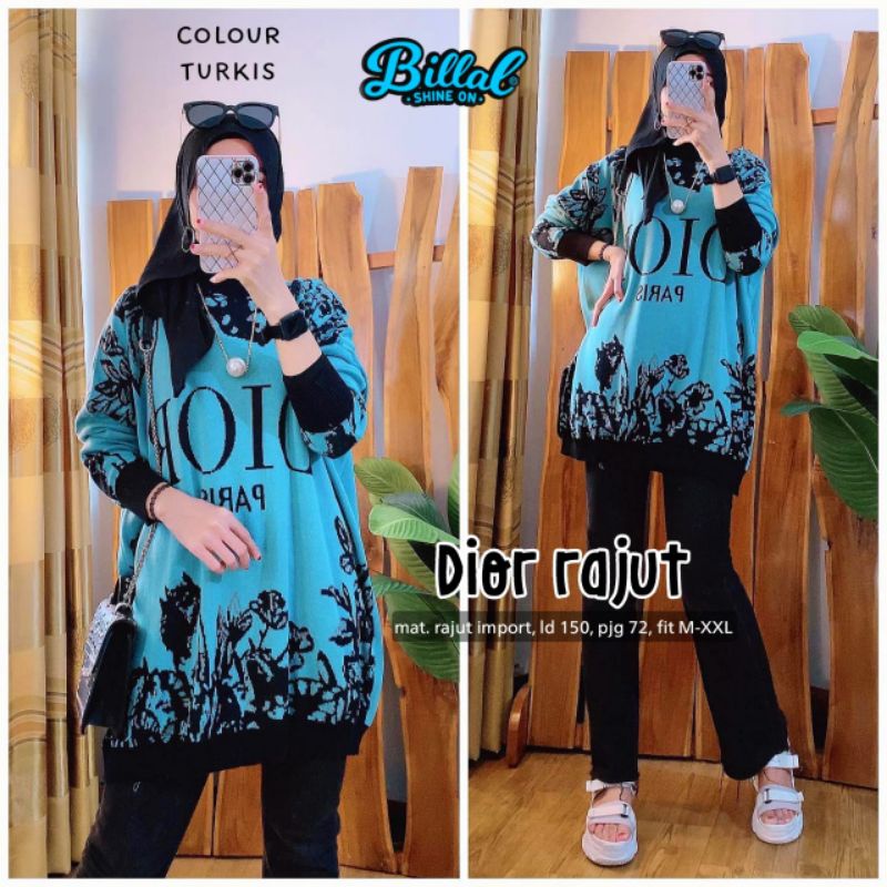 Dior Rajut Blouse Terbaru Kekinian  Blouse Wanita Murah Premium by Billal Baju Atasan Wanita Lengan 