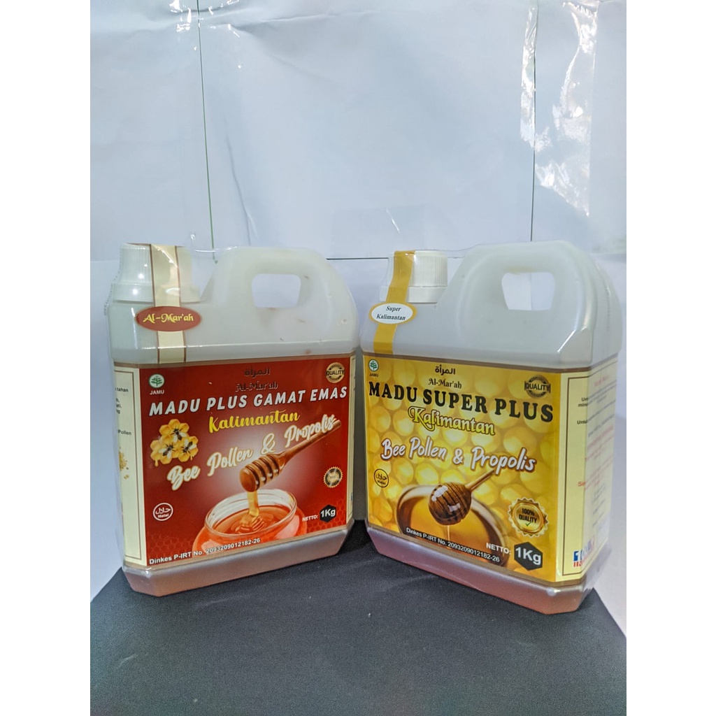 BEST SELLER PAKET MADU SUPER KALIMANTAN DAN MADU PLUS GAMAT EMAS 1KG
