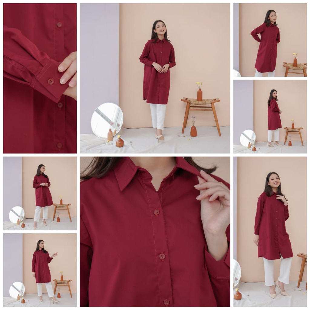 Cotton Shirt Dress / Dress Katun Wanita