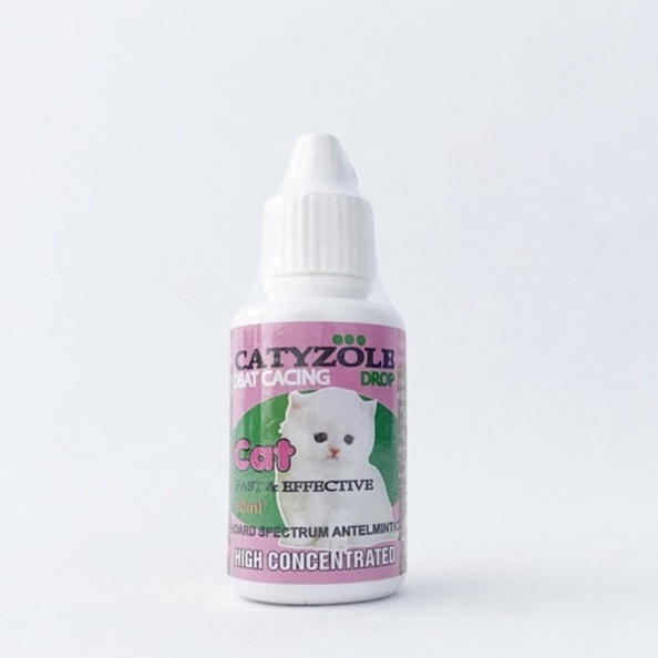 Catyzole Drop 30 ml - Obat Cacing Kucing Tetes Ampuh Anti Cacingan Kitten