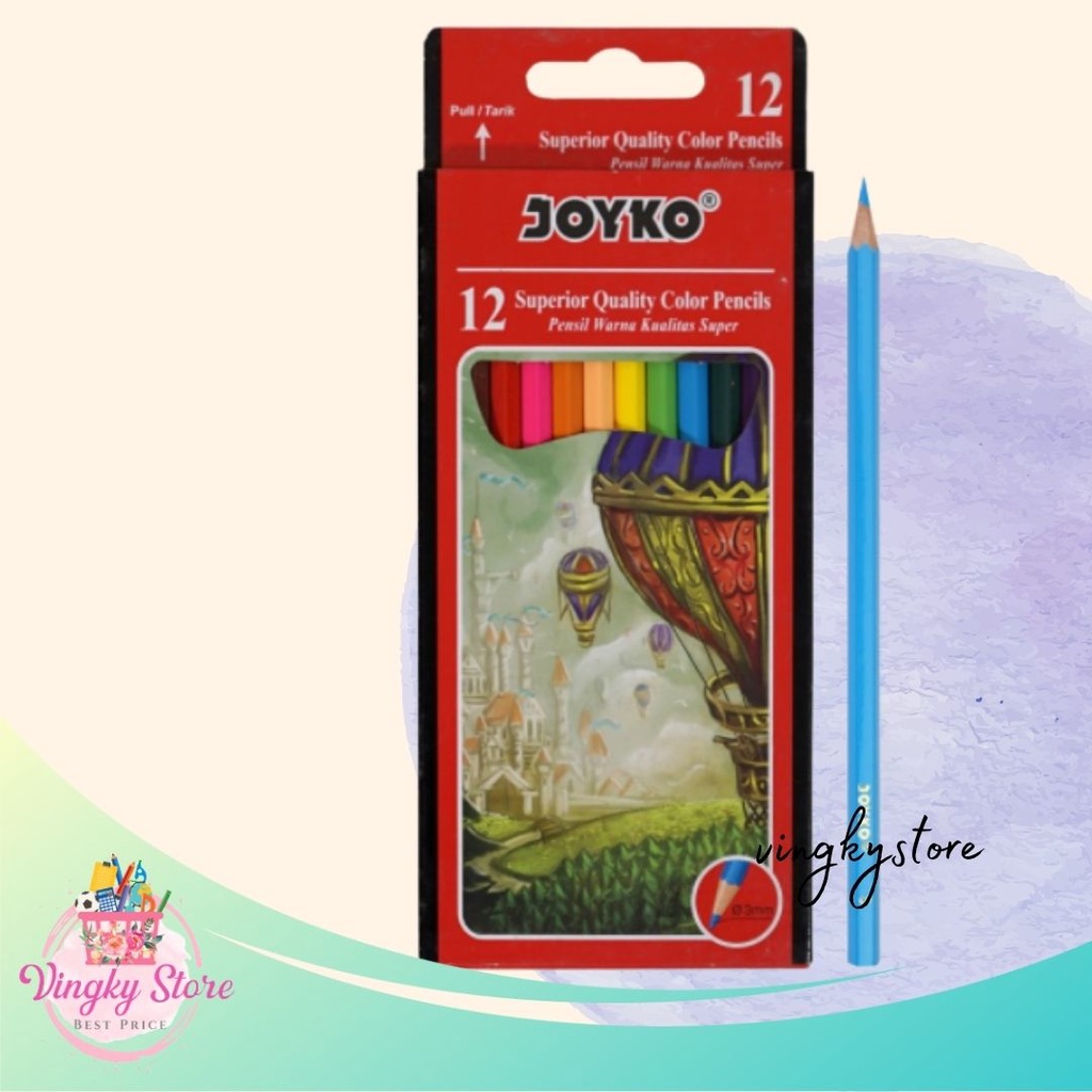 

Color Pencils / Pensil Warna Joyko CP-100 12 Warna