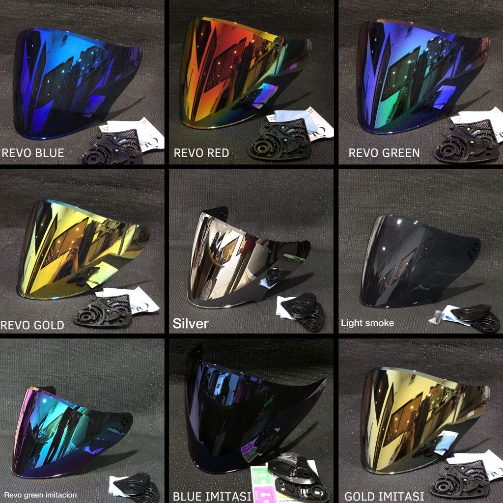 VISOR PAKET GANTENG KYOTO/DYNAMIC/KYT REVO IRIDIUM ORIGINAL COLOUR PNP kyoto, dynamic, dyr osaka