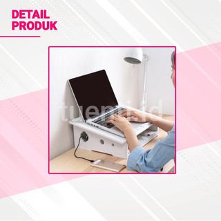 Alas Tatakan Meja Storage Desktop Rak Organizer Laptop Notebook T1226