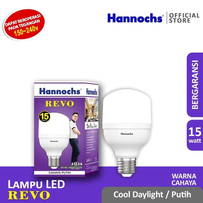 Hannochs Lampu LED Revo 15 watt cahaya Putih