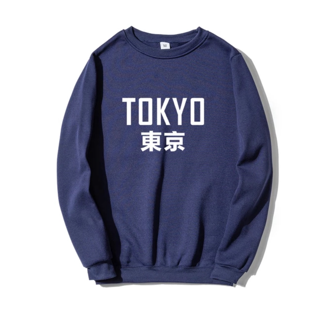 TOKYO Basic Sweater II TOKYO  Sweater Crewneck II Sweatshirt SIZE M - XL ( Pria &amp; Wanita / Anak &amp; Dewasa )