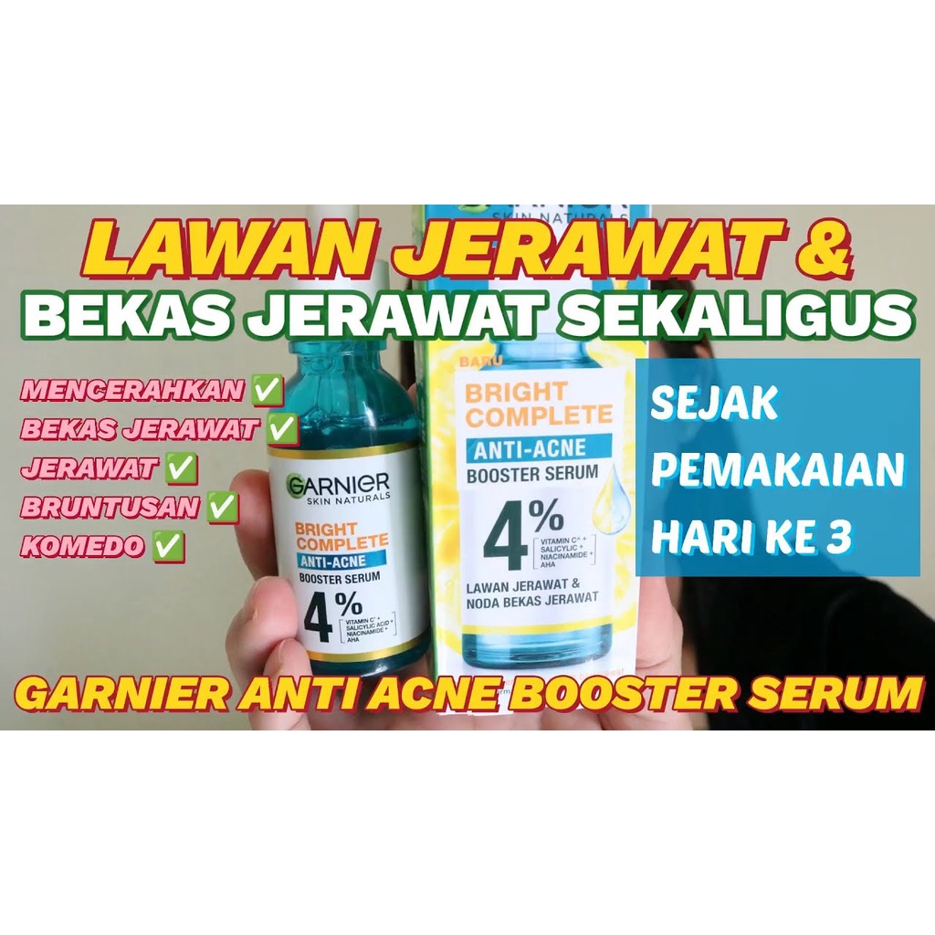 Garnier Bright Complete Anti Acne Serum - Skincare Wajah Jerawat 15ml / 30ml