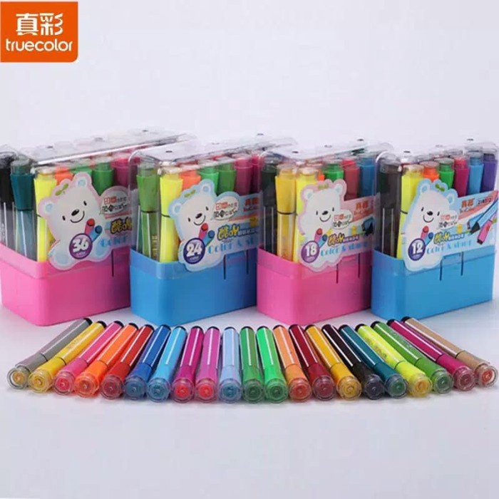

Murah 24 Warna Spidol Warna Krayon Non Toxic Pensil Warna Anak Hemat