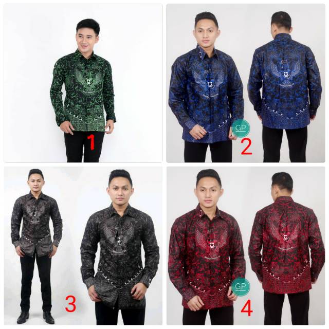 Batik garuda KEMEJA nusantara ATASAN BATIK PANCASILA