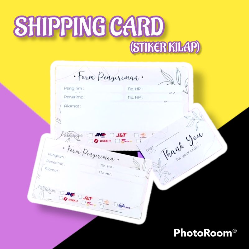 

SHIPPING CARD MURAH (Label Pengiriman Stiker Kilap)