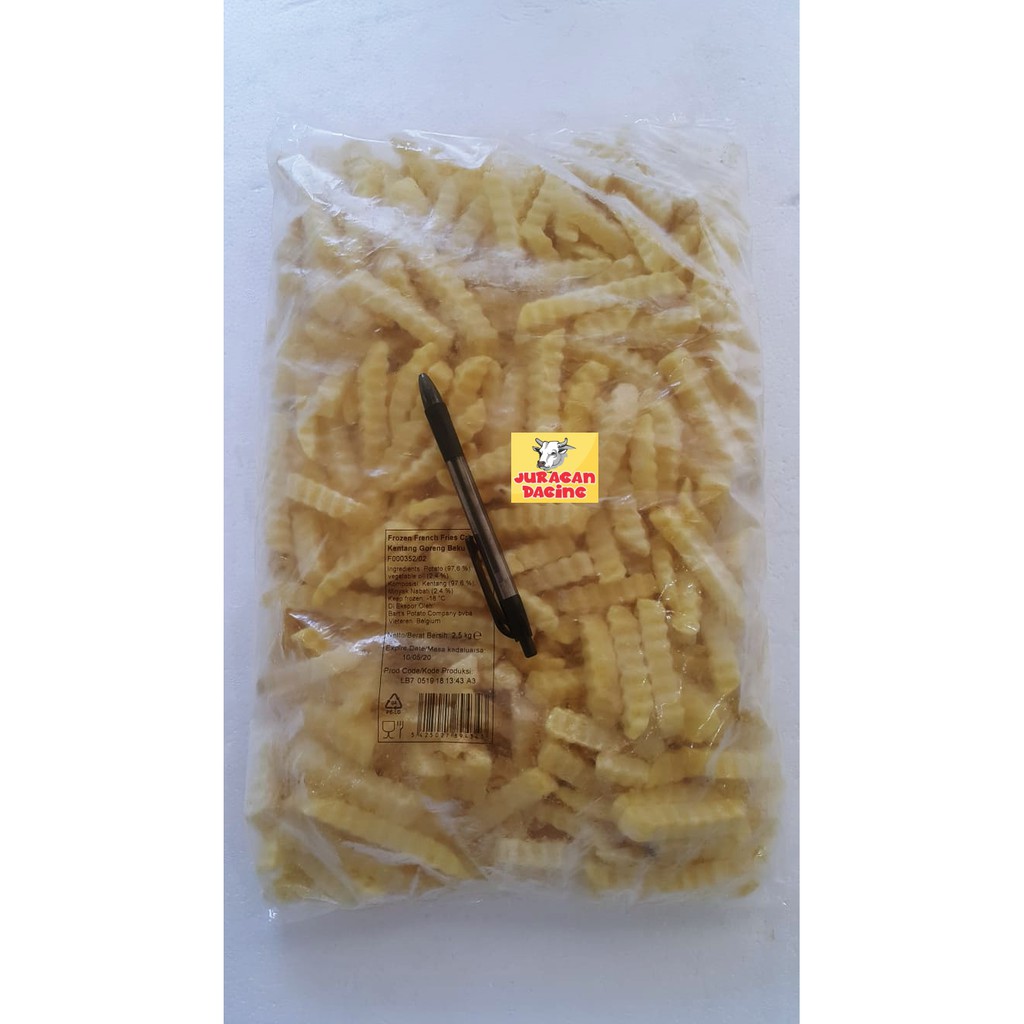 

kentang Crinkle cut from Belgium TOP GRADE - 2,5 kg