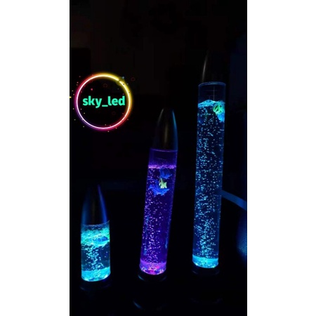 Lampu Aquarium Kaca dengan 7 Warna RGB  / Lampu Hias Ruangan / LAMPU AQUARIUM