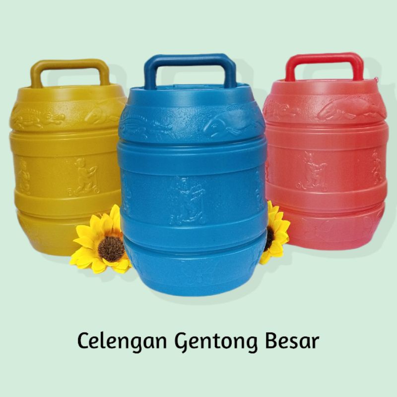 Celengan Plastik Gentong Besar Unik Lucu - Celengan Gentong Plastik Tebal