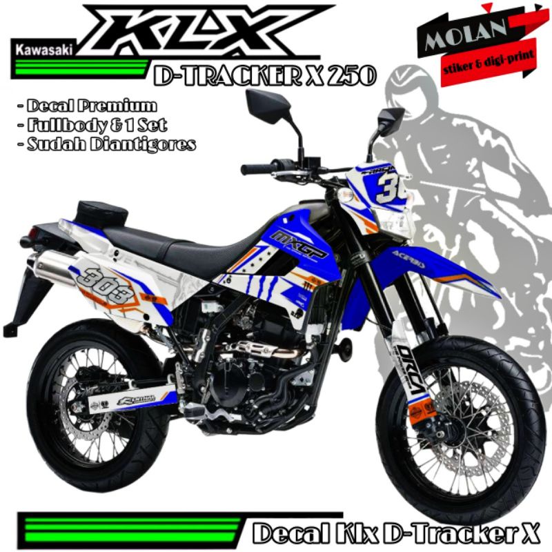 Decal Sticker Striping Variasi Fullbody KLX D-TRACKER X 250 - Decal DTRACKER 250 - Decal KLX 250 - D
