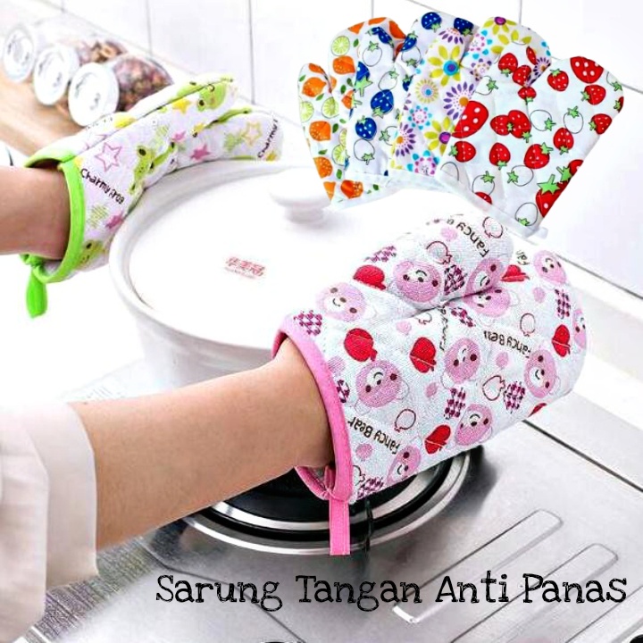 Sarung Tangan Anti Panas sarung / Oven Glove/ Sarung Tangan Wanita Dapur