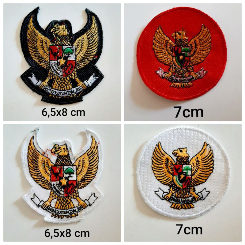 BORDIR/EMBLEM LAMBANG GARUDA PANCASILA ukuran kecil