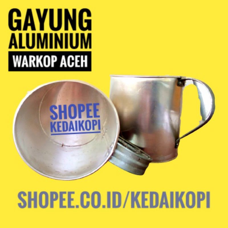 2 Gayung Kopi Aluminium Warkop Aceh