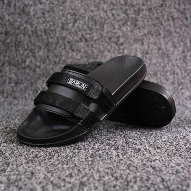 Estunice Sandal Slop Pria Slip On 001  Hitam