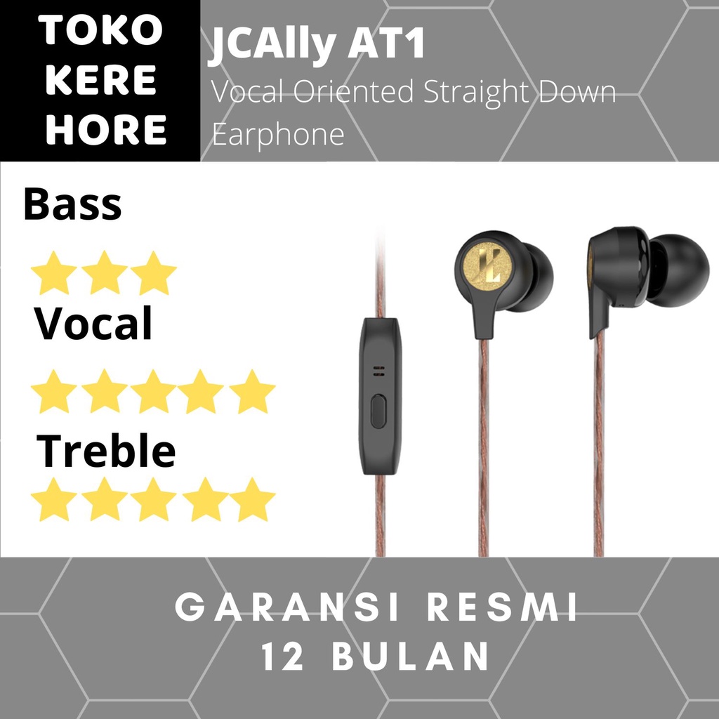 JCAlly AT1 HiFi Music Earphone with Mic