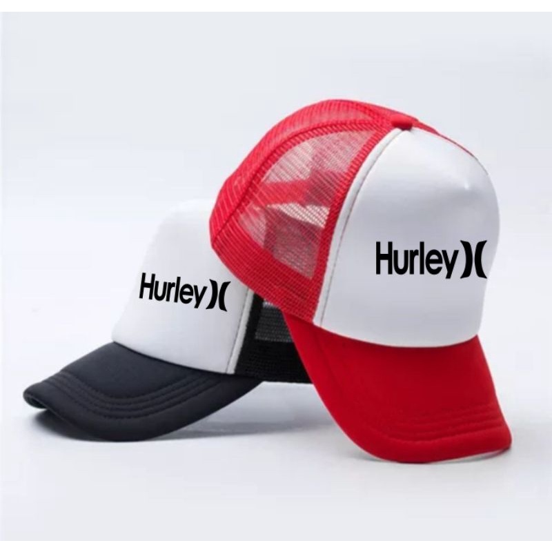 Topi trucker hat jaring premium custom hurley