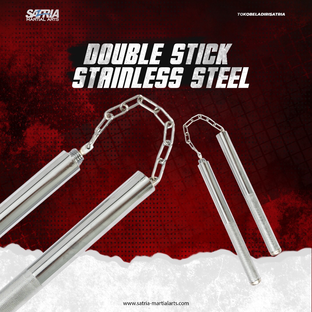 DOUBLE STICK NUNCHAKU BESI STAINLESS