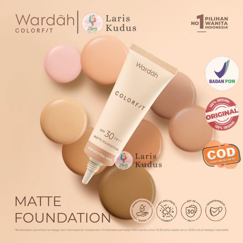 Wardah Colorfit Matte Foundation/Wardah Colorfit Foundation/Wardah Foundation Matte