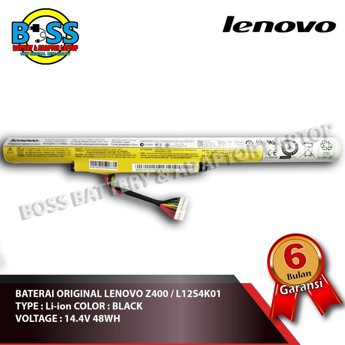 Baterai Original Lenovo Z400 L12S4K01 14.4V 48WH