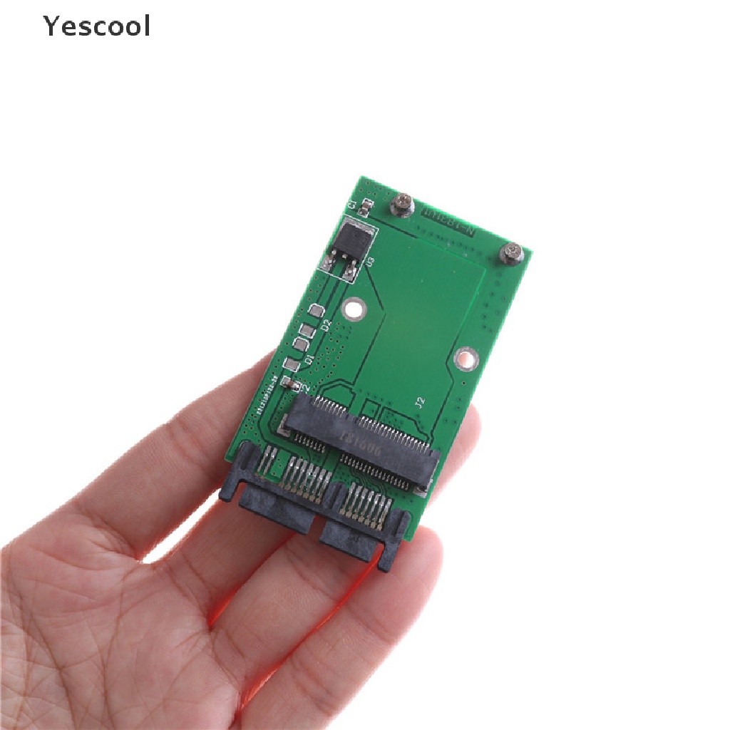 Yescool Kartu Adapter Converter Mini Pcie Pci-e mSATA SSD to 1.8 &quot;Micro SATA 0 0 0 0 0