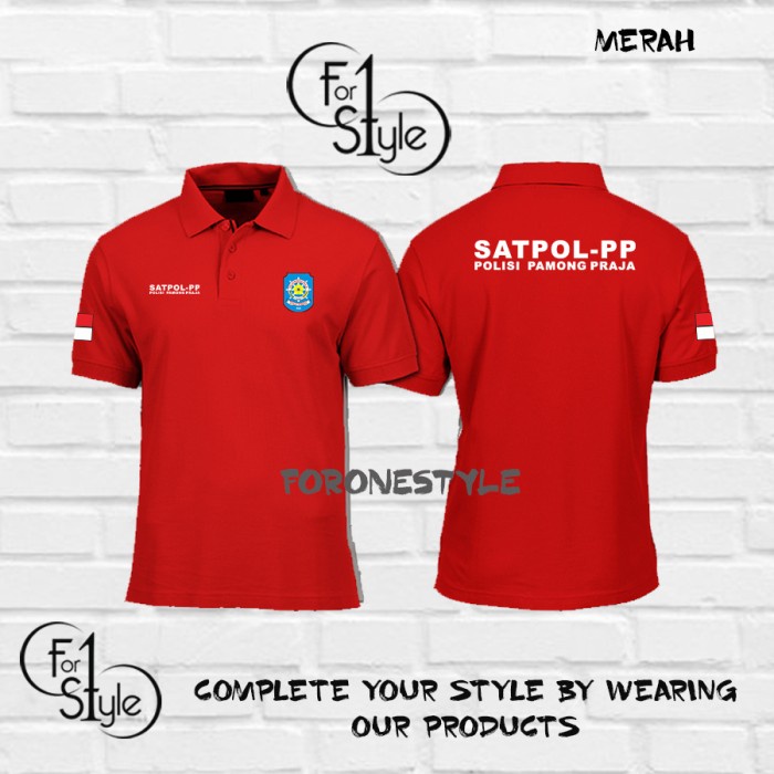 Polo Shirt Kaos Kerah SATPOL PP PAMONG PRAJA Kaos Profesi - polo murah - FORONESTYLE