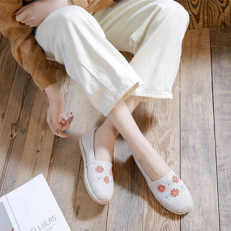 Sepatu Espadrilles Wanita Korea Import Slip on Kanvas