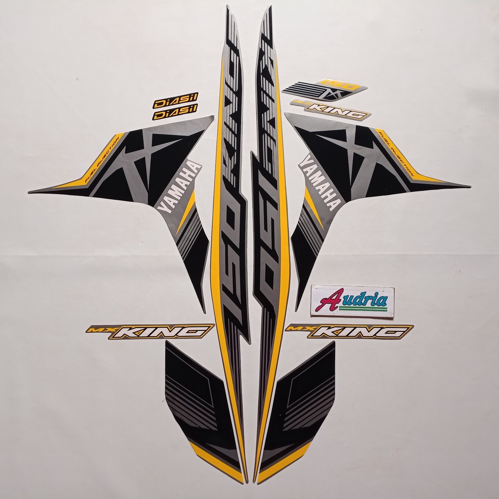 Striping Sticker Motor Yamaha Jupiter Mx King 2017 hitam-abu