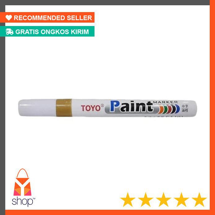 

TERLARIS ! Spidol Ban TOYO GOLD - Paint Marker Toyo Kualitas Terbaik - Warna Emas
