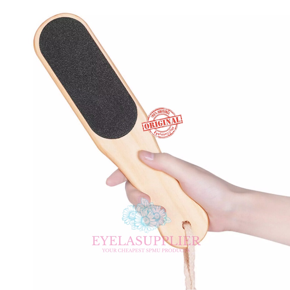 Large Wooden Wood Kayu Foot File Asah Asa Callus Shaver Alat Gosok 2 Sisi Kulit Mati Kaki Pedicure Amplas Buffer Toe